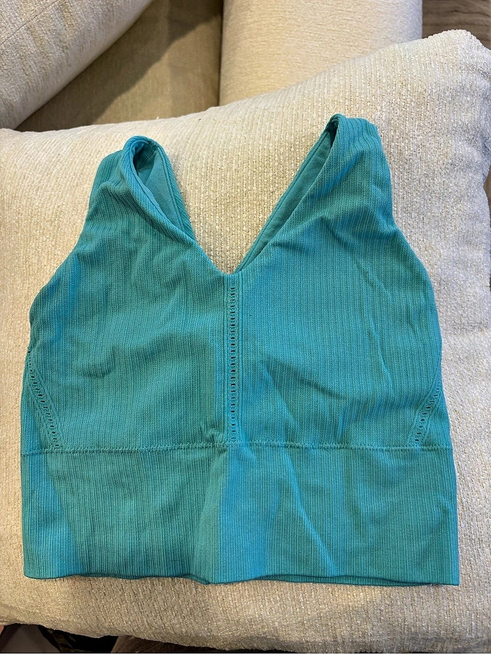 All in Motion Women's Everyday Soft Light Support Ribbed Square Neck Sports Bra